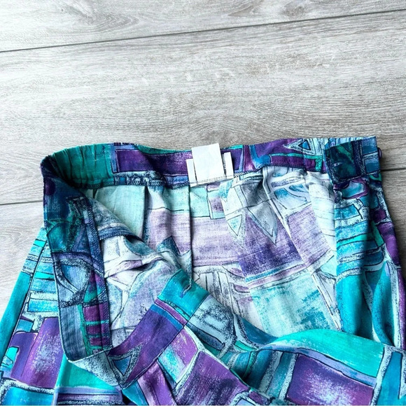 Vintage Bellessa Abstract Print  Midi Maxi Skirt Made in Canada - Picture 9 of 14
